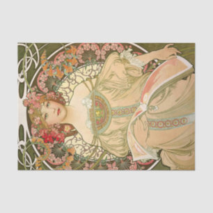 Alphonse Mucha Vintage Antique Decoupage Paper 