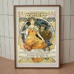 Alphonse Mucha vintage art nouveau poster<br><div class="desc">Alphonse Mucha vintage design poster.</div>