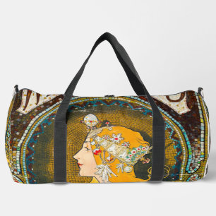Alphonse Mucha Vintage Whitman's Ad Duffle Bag