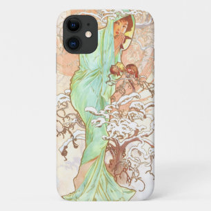 Alphonse Mucha Winter Vintage Art Nouveau Painting iPhone 11 Case