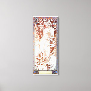 Alphonse Mucha - Winter White Canvas Print