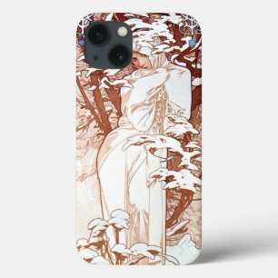 Alphonse Mucha - Winter White iPhone 13 Case