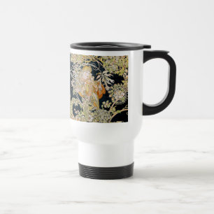 Alphonse Mucha, “Woman with a Daisy” Travel Mug
