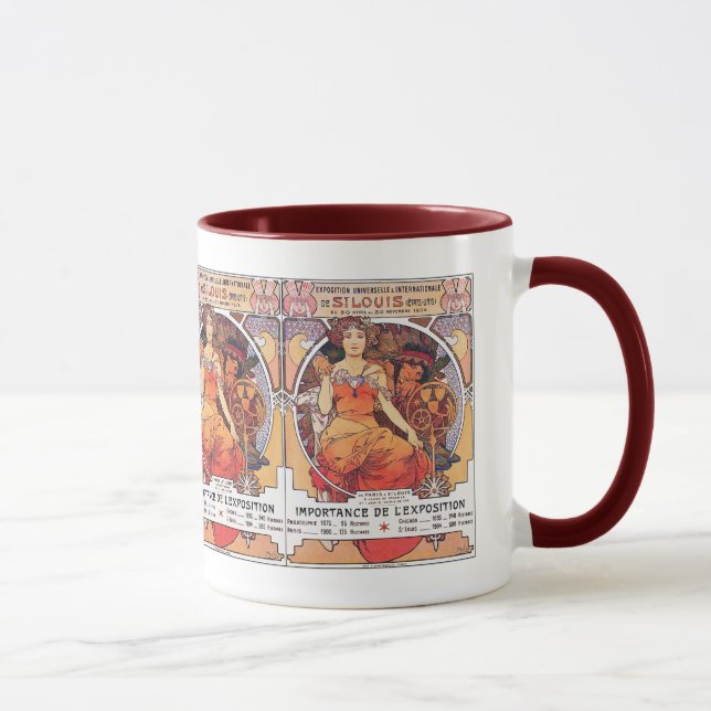 Alphonse Mucha -  World's Fair 1904  St. Louis Mug (Right)