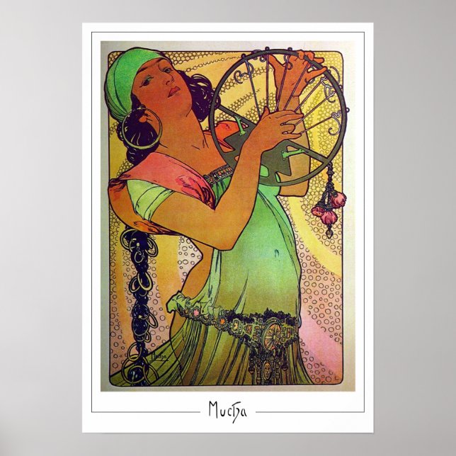Alphonse Mucha Zedign Art Poster #108 (Front)
