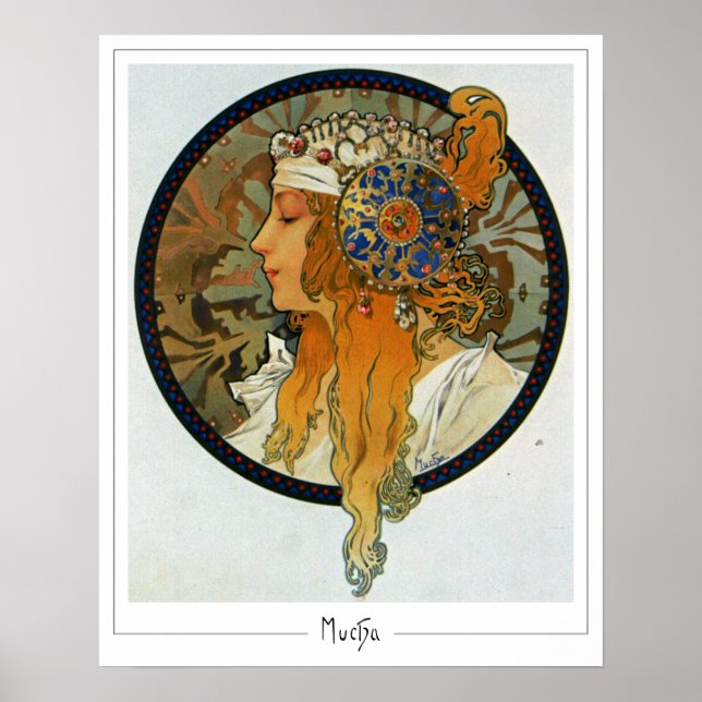 Alphonse Mucha Zedign Art Poster #281 (Front)