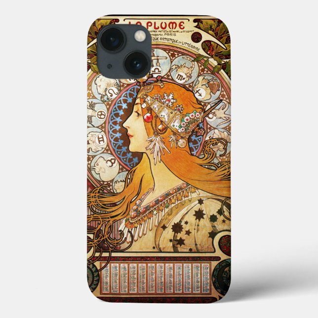 Alphonse Mucha Zodiac Case-Mate iPhone Case (Back)
