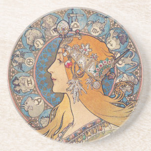 Alphonse Mucha , “Zodiac” Coaster