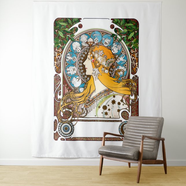 Alphonse Mucha - Zodiac Tapestry (In Situ)