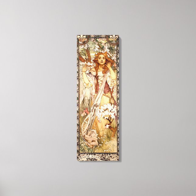 Alphonse Mucha's Maude Adams as Joan of Arc Canvas Print (Front)