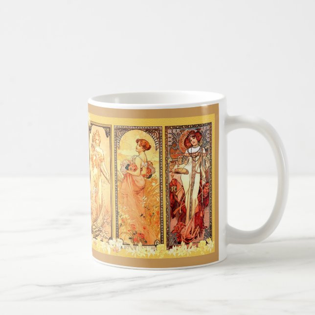 Alphonse Mucha's Three Ladies Coffee Mug (Right)