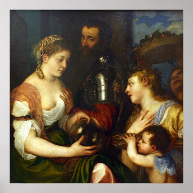 Alphonse of Alvalos, Marquis del Vasto - Titian Poster (Front)