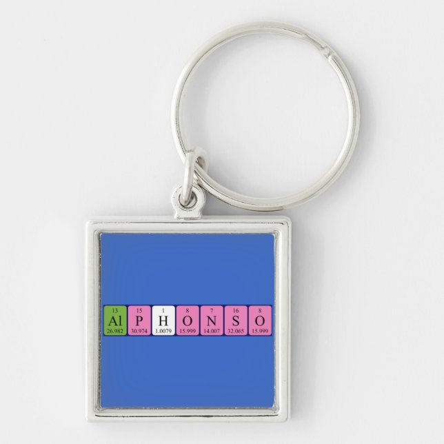 Alphonso periodic table name keyring (Front)