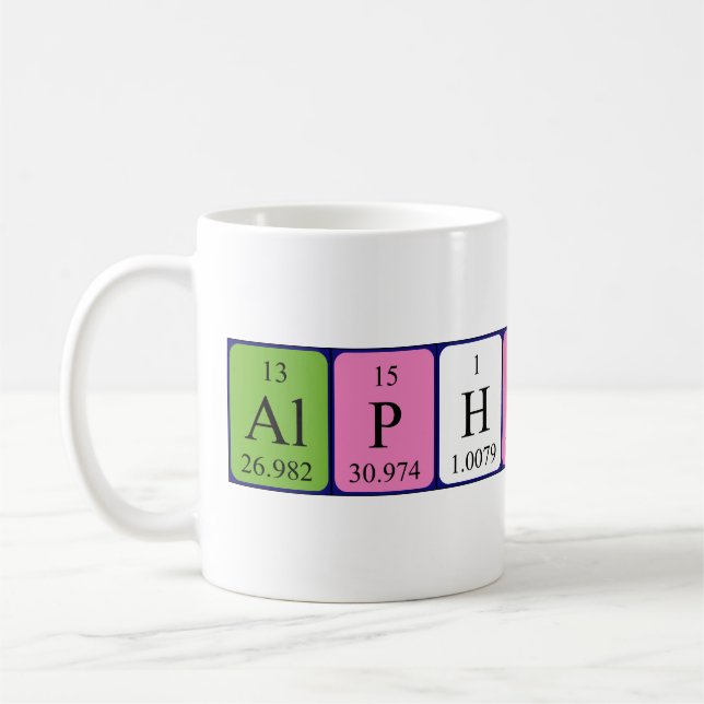 Alphonso periodic table name mug (Left)