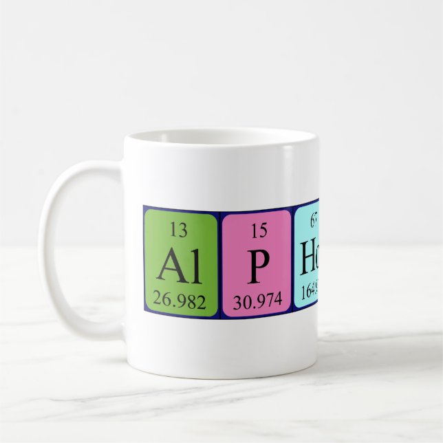 Alphonso périodique nom de table mug (Gauche)