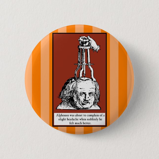 Alphonso's Headache 2 Inch Round Button (Front)