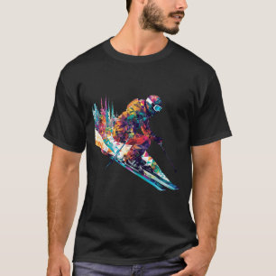 Alpin Ski Sport Game Champion Competition Abstract T-Shirt