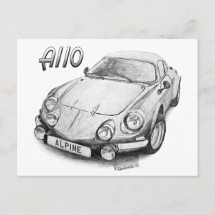 Alpine A110 Postcard