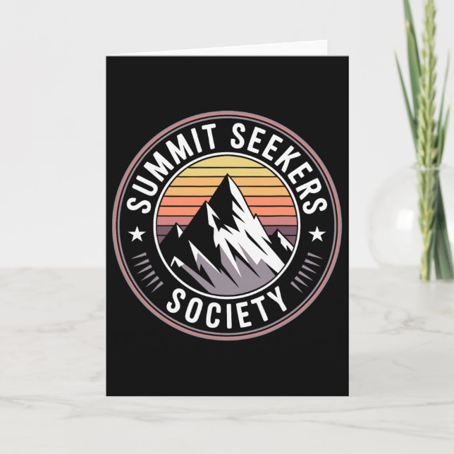 Alpine Climbing Peak Bygger Mountaineer  Card (Front)