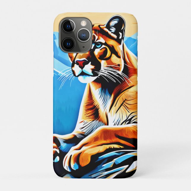 Alpine Cougar View Design Case-Mate iPhone Case (Back)