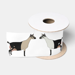 Alpine Dairy Goat Farm White Satin Ribbon