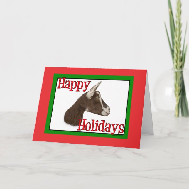 Alpine-Doe Goat Holiday Christmas (Front)