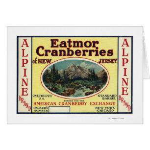 Alpine Eatmor Cranberries Brand Label