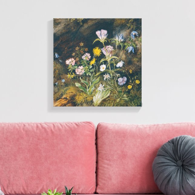 Alpine Flora | Theodor Petter Canvas Print (Insitu(LivingRoom))