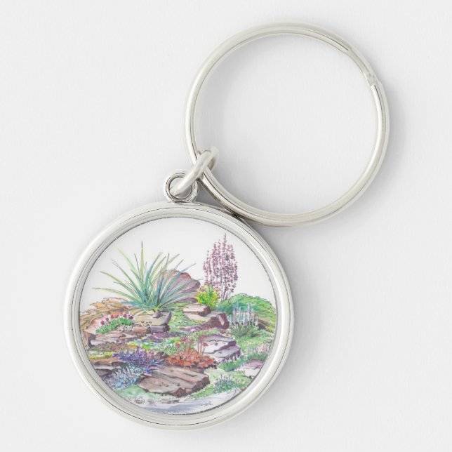 Alpine Garden Landscaping Keychain (Front)