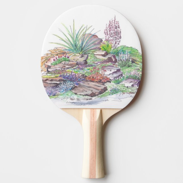 Alpine Garden Landscaping Ping Pong Paddle (Front)