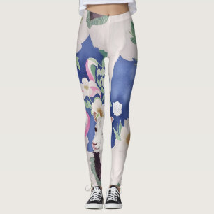 Alpine Goat Watercolor Colourful Pattern Leggings