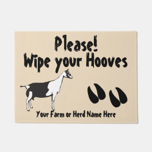Alpine Goat Wipe your Hooves CHOOSE COLOR Doormat