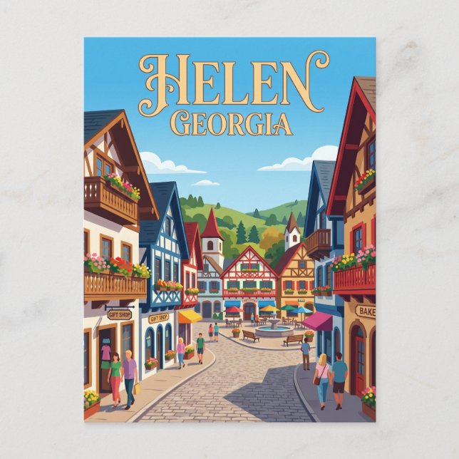 Alpine Helen Georgia Postcard (Front)