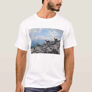 Alpine Ibex Wild Mountain Goats T-Shirt