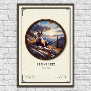 Alpine Ibex Zoology Series Poster