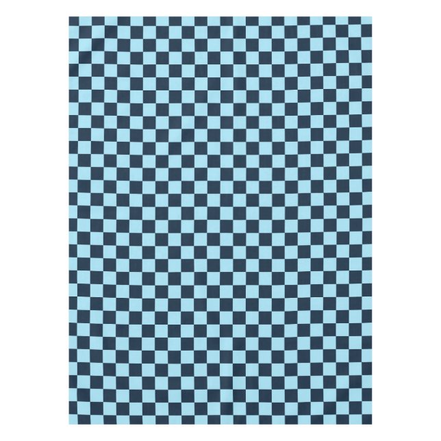 Alpine ice chequerboard pattern tablecloth (Front)