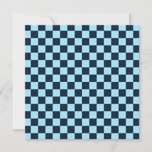 Alpine ice chequerboard pattern thank you card
