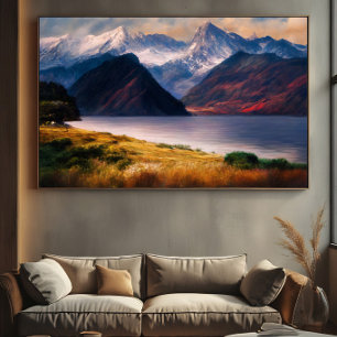 Alpine Lake at Sunset Poster