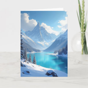 Alpine Lake Christmas Card