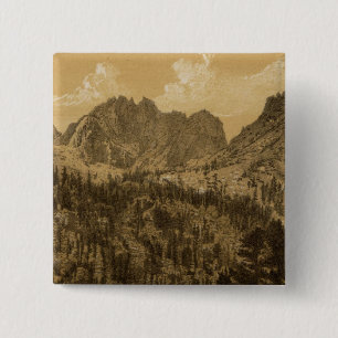 Alpine Lake, Sierra Nevada 2 Inch Square Button