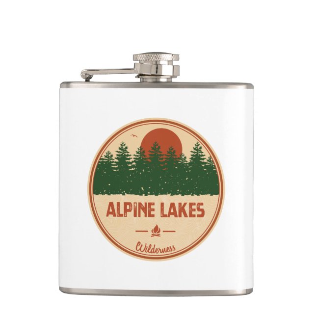 Alpine Lakes Wilderness Hip Flask (Front)