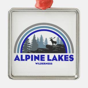 Alpine Lakes Wilderness Washington Rainbow Deer Metal Ornament
