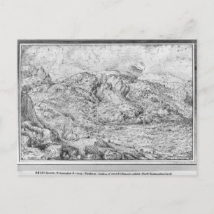 Alpine landscape, 1553 postcard