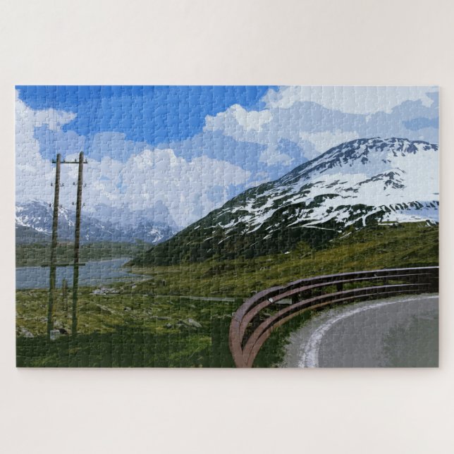 Alpine landscape jigsaw puzzle (Horizontal)