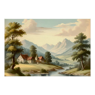 Alpine landscape poster