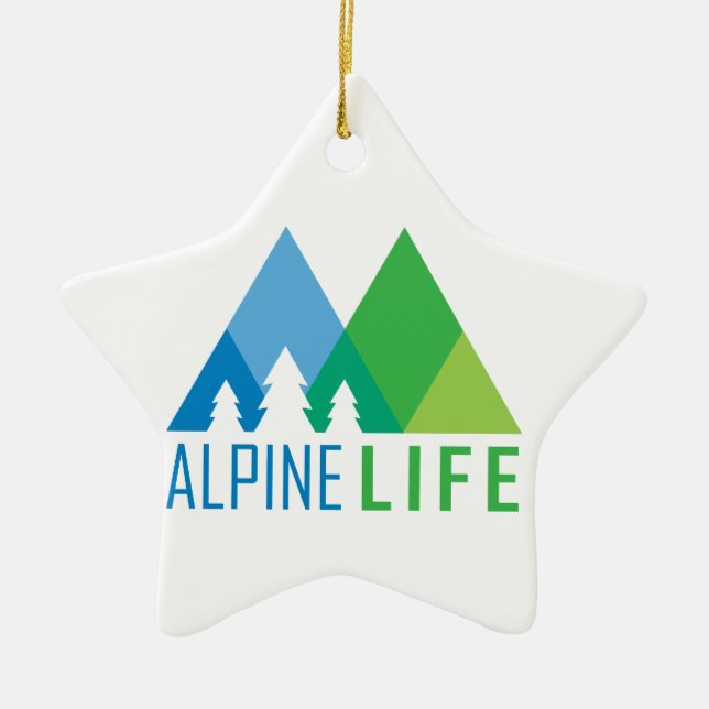 Alpine Life Ceramic Ornament (Front)