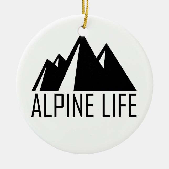 Alpine Life Ceramic Ornament (Front)