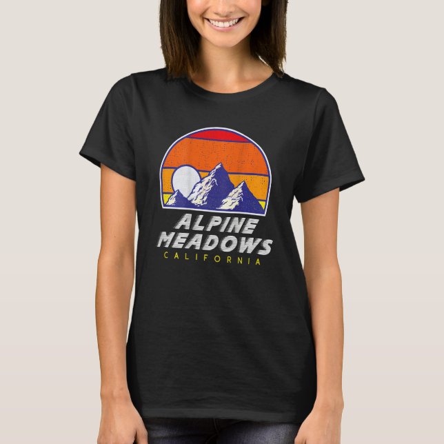 Alpine Meadows, California - USA Ski Resort BACK P T-Shirt (Front)