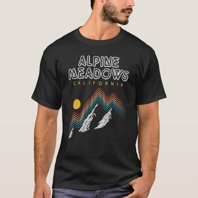 Alpine Meadows, California - USA Ski Resort - BACK T-Shirt (Front)