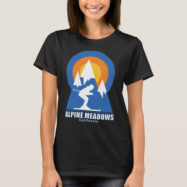 Alpine Meadows Ski Sunset T-Shirt (Front)